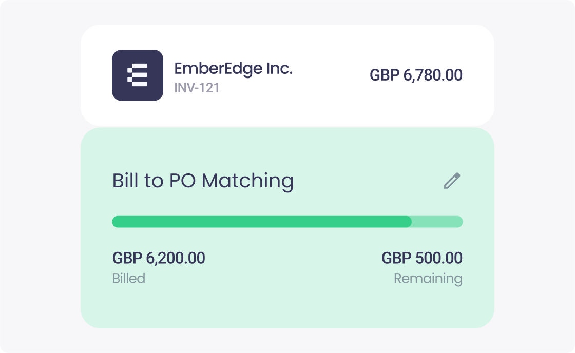 bill to po matching