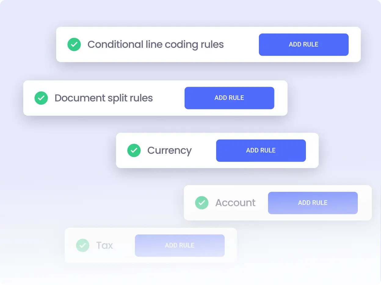 Automated data entry rules (QBO)